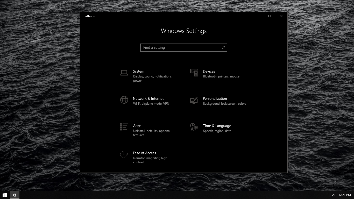 Windows 10 AME Settings